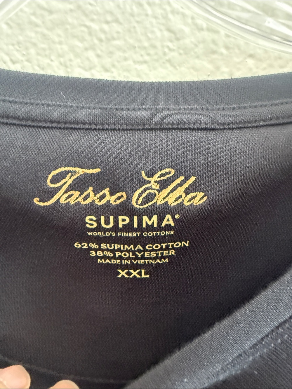 Tasso Elba Men’s Black Short Sleeve Supima Cotton Crewneck Tee - Picture 3 of 8